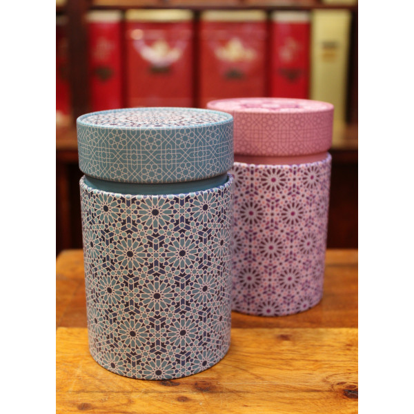 Boîte Cylindrique Andalouse bleu - Compagnie Anglaise des Thés