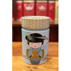 Boîte cylindrique Geisha bleue - Compagnie Anglaise des Thés