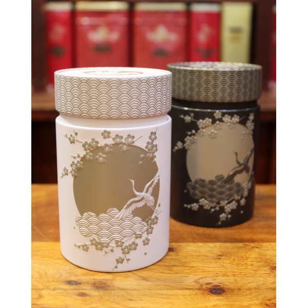 Boîte Cylindrique Japonaise blanche - Compagnie Anglaise des Thés