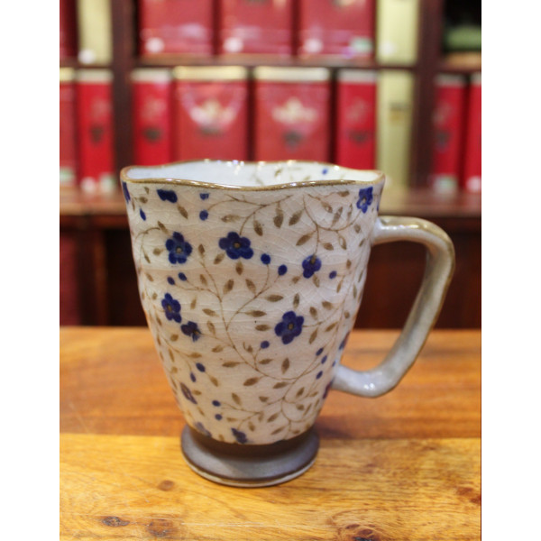 Mug Japonais fleurs bleues - Compagnie Anglaise des Thés