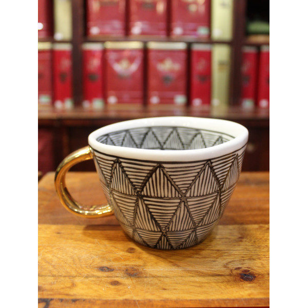 Mug Céramique Design Noir et Blanc - Compagnie Anglaise des Thés