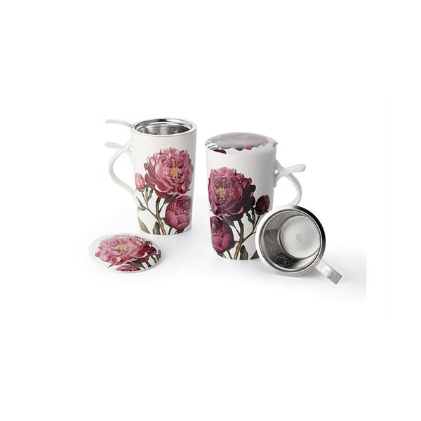 Tisanière Fleurs Roses Claires - Compagnie Anglaise des Thés