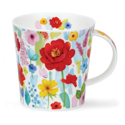 Mug Dunoon Jardin Fleuri Rouge - Compagnie Anglaise des Thés