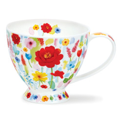 Mug Dunoon Bol Jardin Fleuri Rouge - Compagnie Anglaise des Thés