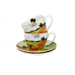 Coffret duo Mugs et Soucoupes Coquelicots - Compagnie Anglaise des Thés