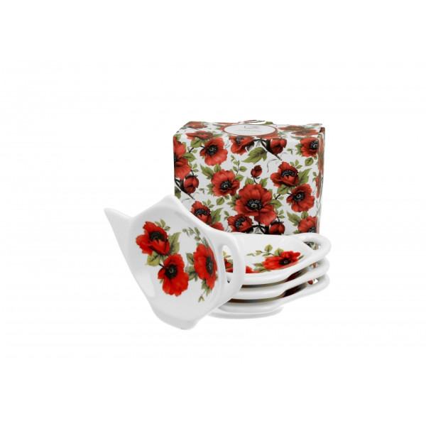 Soucoupe coquelicots repose sachet - Compagnie Anglaise des Thés