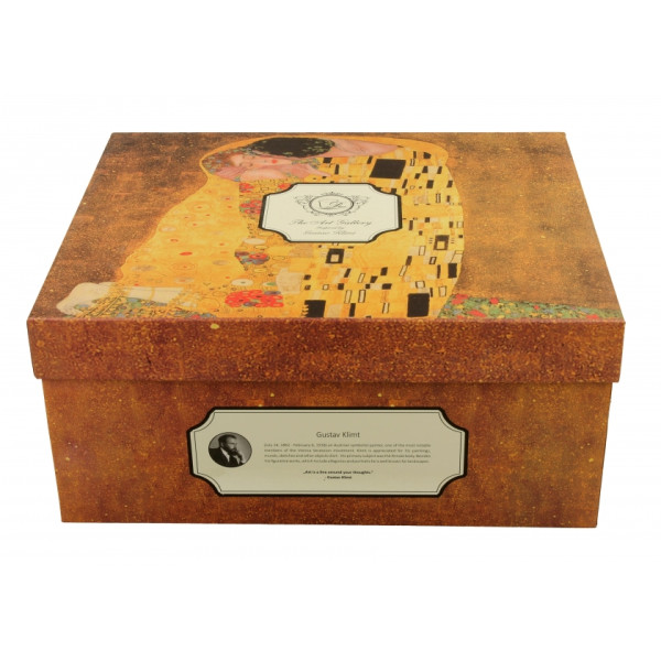 Coffret duo Mugs et Soucoupes Klimt Or - Compagnie Anglaise des Thé