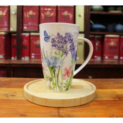 Mug Dunoon Fleurs bleues et papillons - Compagnie Anglaise des Thés