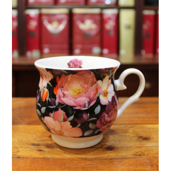 Mug Retro Roses Foncé - Compagnie Anglaise des Thés