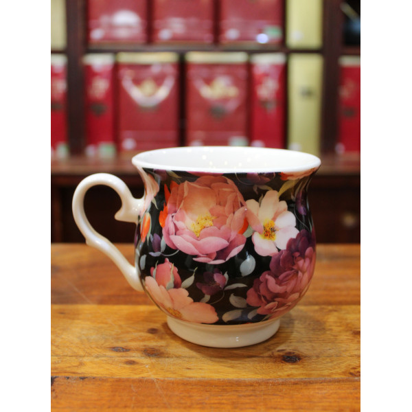 Mug Retro Roses Foncé - Compagnie Anglaise des Thés