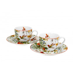 Coffret duo Mugs et Soucoupes Colibri - Compagnie Anglaise des Thés