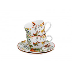 Coffret duo Mugs et Soucoupes Colibri - Compagnie Anglaise des Thés