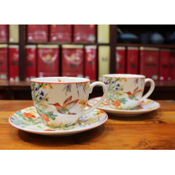 Coffret duo Mugs et Soucoupes Colibri - Compagnie Anglaise des Thés