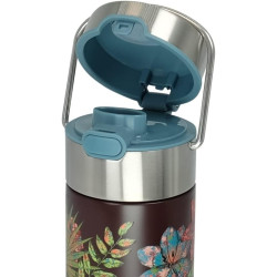 Thermos Fleurs rouges et bleues 50cl - Compagnie Anglaise des Thés