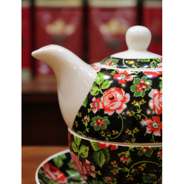 Théière Solitaire Roses - Compagnie Anglaise des Thés