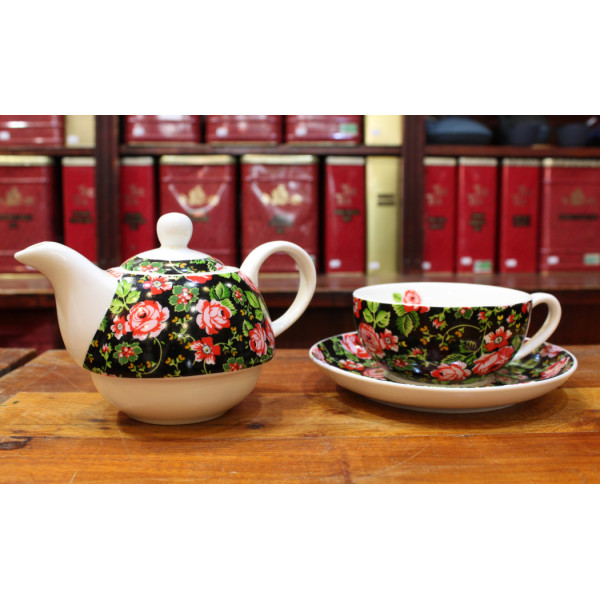 Théière Solitaire Roses - Compagnie Anglaise des Thés
