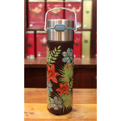 Thermos Fleurs rouges et bleues 50cl - Compagnie Anglaise des Thés