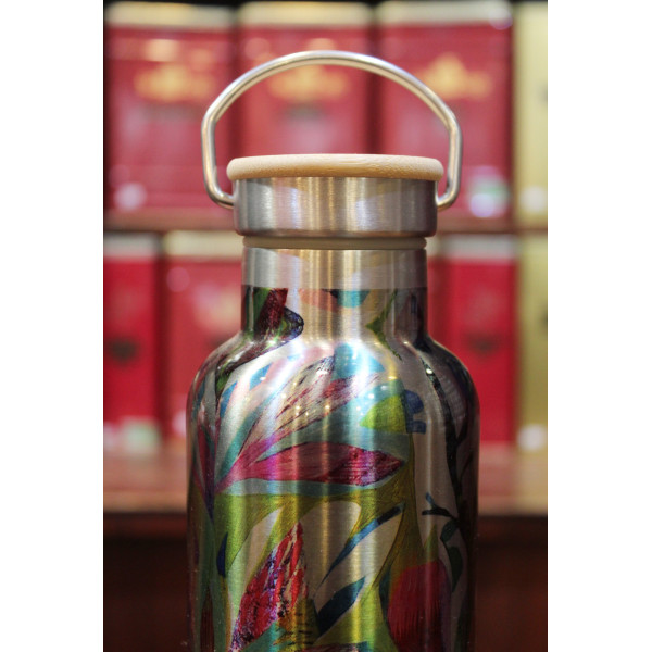 Gourde isotherme en inox Fleurs - Compagnie Anglaise des Thés