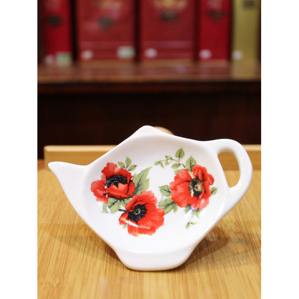 Soucoupe coquelicots repose sachet - Compagnie Anglaise des Thés