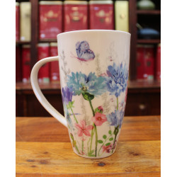 Mug Dunoon Fleurs bleues et papillons - Compagnie Anglaise des Thés