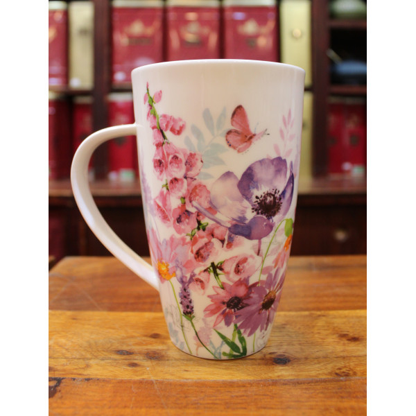 Mug Dunoon Fleurs violettes et papillons - Compagnie Anglaise des Thés