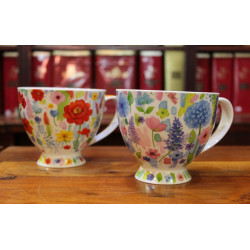 Mug Dunoon Bol Jardin Fleuri Rouge - Compagnie Anglaise des Thés