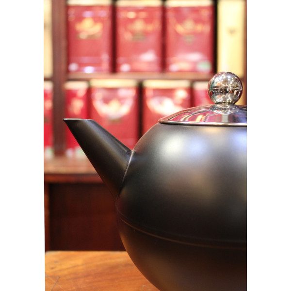Théière Ronde Noire 1,2l - Compagnie Anglaise des Thés