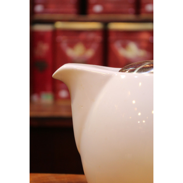 Théière Blanche Vif 0,9 L - Compagnie Anglaise des Thés
