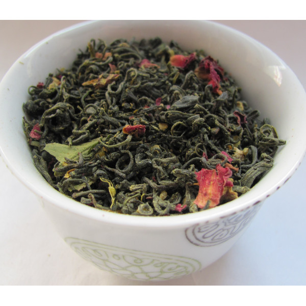 Tasse Thé Pamplemousse, Pomelos, Rose-Thé vert LUTIN  Compagnie Anglaise des Thés