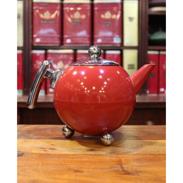 Théière Ronde Métal Inox 1,2l - Compagnie Anglaise des Thés