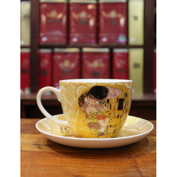 Mug et Soucoupe Klimt écru - Compagnie Anglaise des Thés
