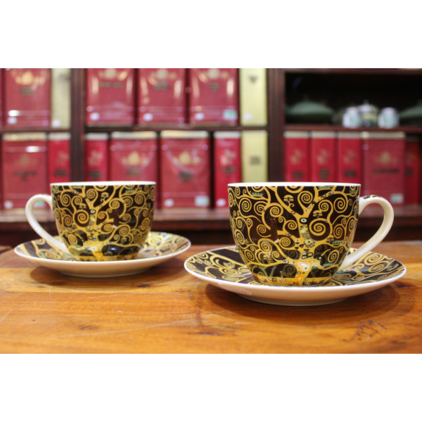 Coffret duo Mugs et Soucoupes Arbre de vie - Compagnie Anglaise des Thés