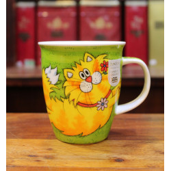 Mug Dunoon Chat Roux Fleurs - Compagnie Anglaise des Thés