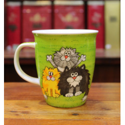 Mug Dunoon Chat Roux Fleurs - Compagnie Anglaise des Thés