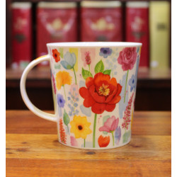 Mug Dunoon Jardin Fleuri Rouge - Compagnie Anglaise des Thés