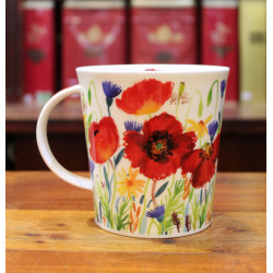 Mug Dunoon Fleurs coquelicots - Compagnie Anglaise des Thés