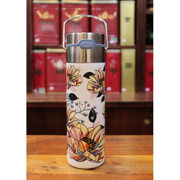 Thermos Fleurs blanches 50cl - Compagnie Anglaise des Thés