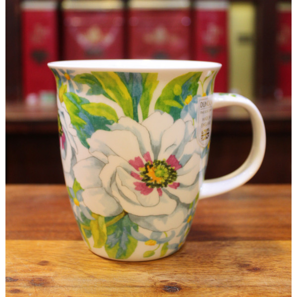 Mug Dunoon Fleurs blanches - Compagnie Anglaise des Thés