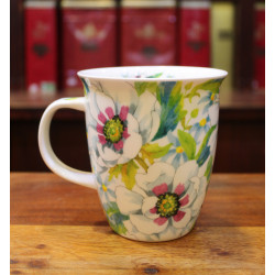 Mug Dunoon Fleurs blanches - Compagnie Anglaise des Thés