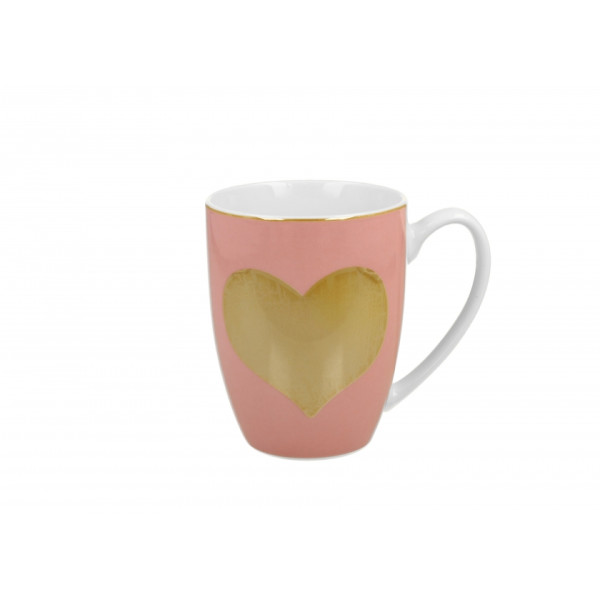 Mug Rose Coeur Or - Compagnie Anglaise des Thés