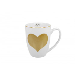 Mug Blanc Coeur Or - Compagnie Anglaise des Thés