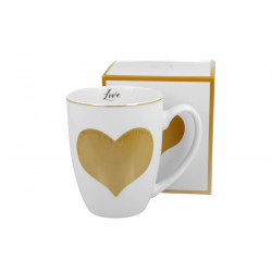 Mug Blanc Coeur Or - Compagnie Anglaise des Thés