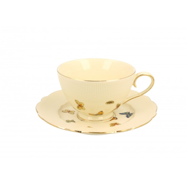 Mug et Soucoupe Cottage Papillons - Compagnie Anglaise des Thés