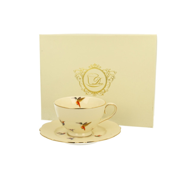 Mug et Soucoupe Cottage Colibri - Compagnie Anglaise des Thés
