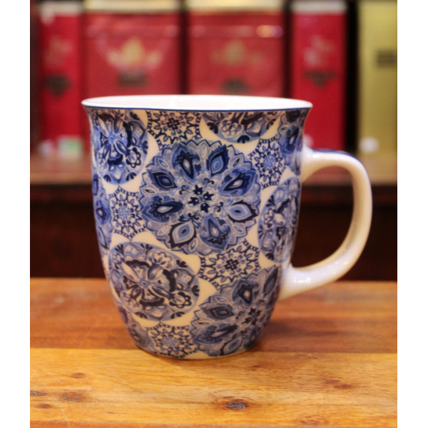 Mug Maxi Rosaces bleues - Compagnie Anglaise des Thés