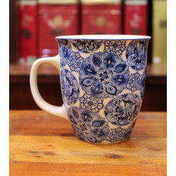 Mug Maxi Rosaces bleues - Compagnie Anglaise des Thés