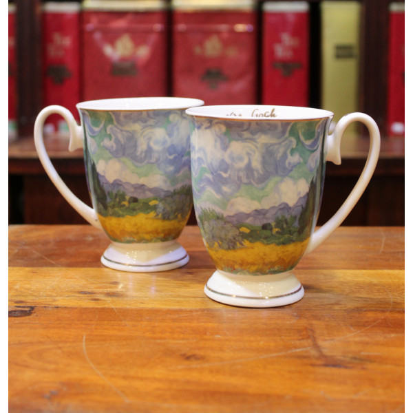 Coffret Mugs Champs de Blé Van Gogh 32cl - Compagnie Anglaise des Thés