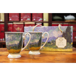 Coffret Mugs Champs de Blé Van Gogh 32cl - Compagnie Anglaise des Thés