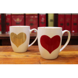 Mug Blanc Coeur Or - Compagnie Anglaise des Thés