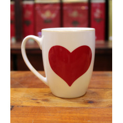 Mug Blanc Coeur Rouge - Compagnie Anglaise des Thés